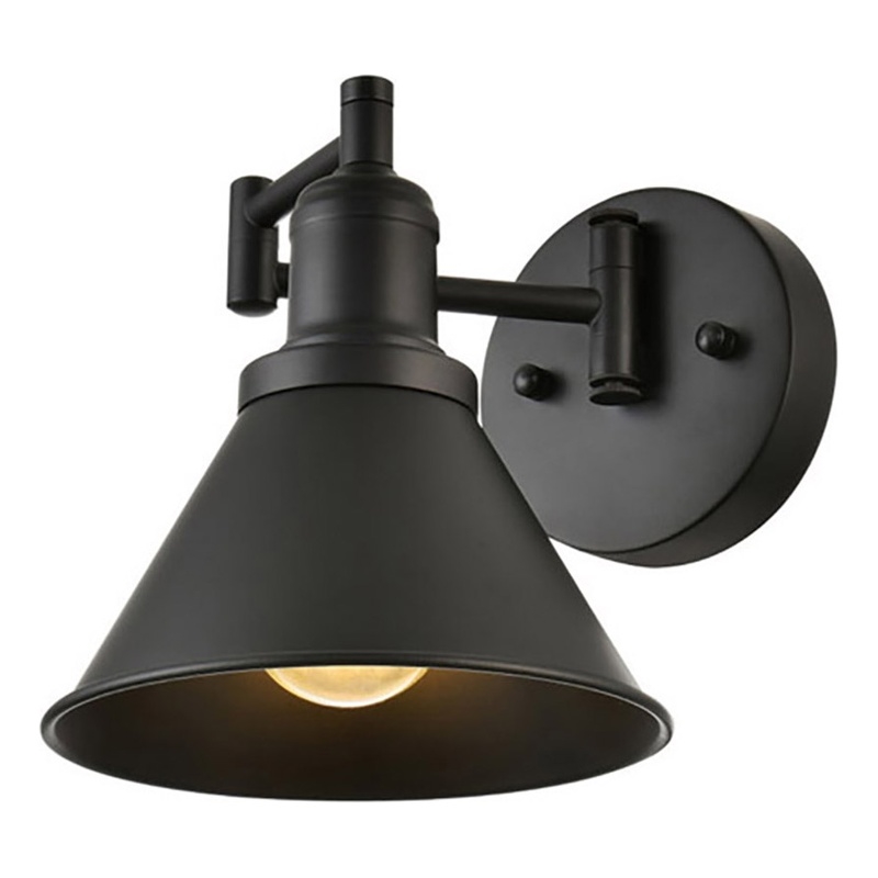 Living District Judson 1-Light Metal Swing Arm Wall Sconce in Black
