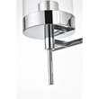 Living District Benny 4-Light Iron & Glass Bath Sconce in Chrome/Clear