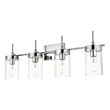 Living District Benny 4-Light Iron & Glass Bath Sconce in Chrome/Clear