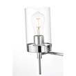 Living District Benny 4-Light Iron & Glass Bath Sconce in Chrome/Clear