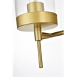 Living District Benny 4-Light Iron & Glass Bath Sconce in Brass/Clear