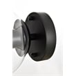 Living District Rogelio 1-Light Iron & Glass Bath Sconce in Black/Clear