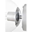 Living District Rogelio 1-Light Iron & Glass Bath Sconce in Chrome/Clear