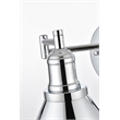 Living District Judson 1-Light Metal Swing Arm Wall Sconce in Chrome
