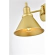 Living District Judson 1-Light Metal Swing Arm Wall Sconce in Brass