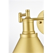 Living District Judson 1-Light Metal Swing Arm Wall Sconce in Brass