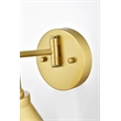 Living District Judson 1-Light Metal Swing Arm Wall Sconce in Brass