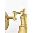 Living District Judson 1-Light Metal Swing Arm Wall Sconce in Brass