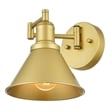 Living District Judson 1-Light Metal Swing Arm Wall Sconce in Brass