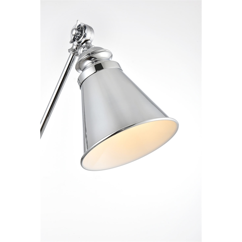 Living District Van 1-Light Metal Plug-in Wall Sconce in Chrome