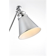 Living District Van 1-Light Metal Plug-in Wall Sconce in Chrome