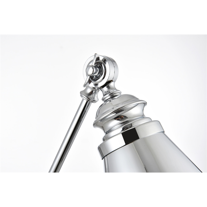 Living District Van 1-Light Metal Plug-in Wall Sconce in Chrome