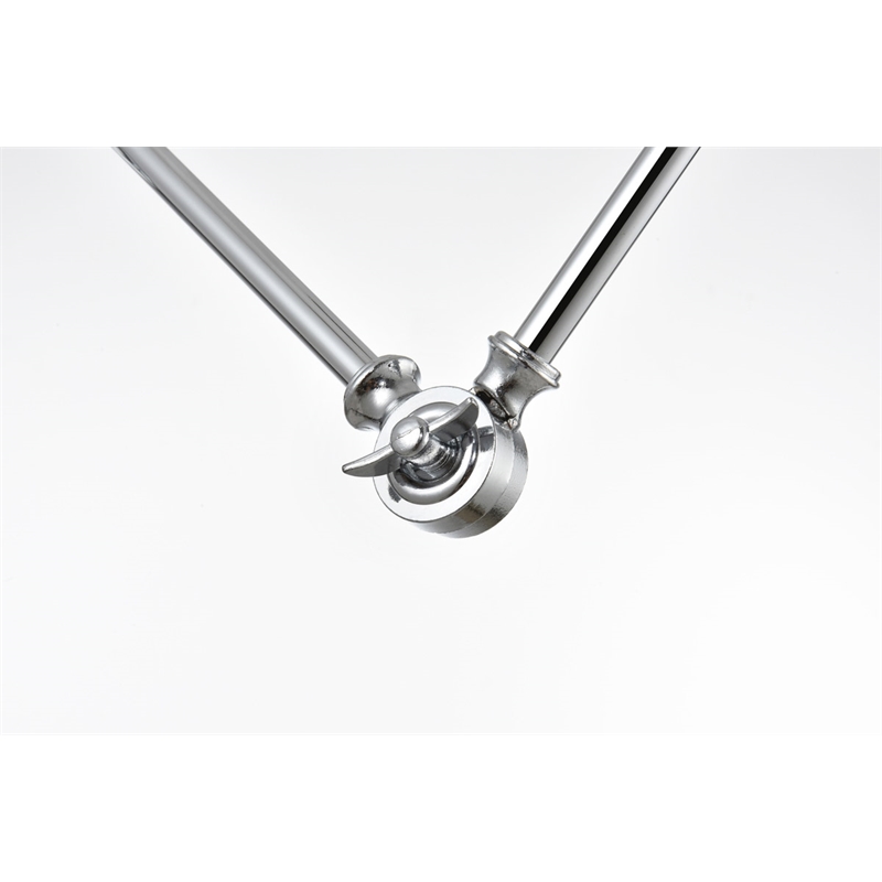 Living District Van 1-Light Metal Plug-in Wall Sconce in Chrome