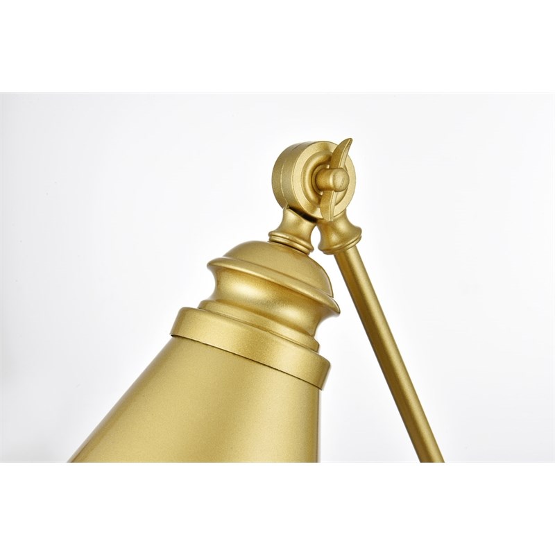 Living District Van 1-Light Metal Plug-in Wall Sconce in Brass
