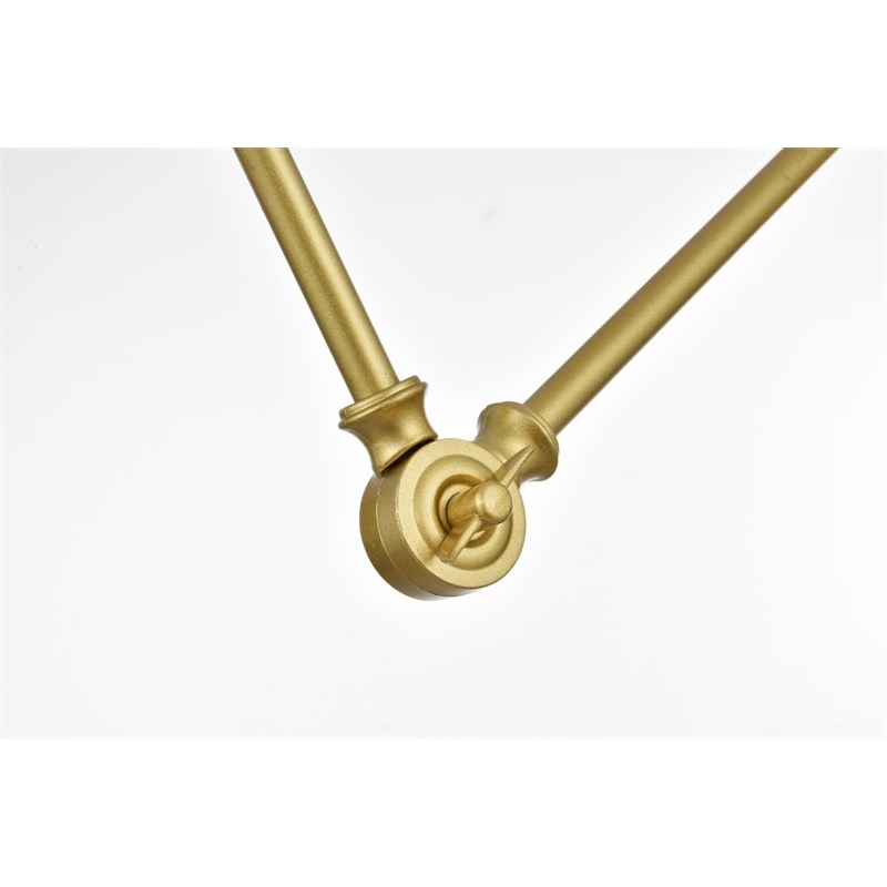 Living District Van 1-Light Metal Plug-in Wall Sconce in Brass