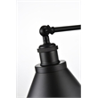 Living District Blaise 1-Light Metal Plug-in Wall Sconce in Black