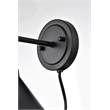 Living District Blaise 1-Light Metal Plug-in Wall Sconce in Black