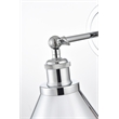 Living District Blaise 1-Light Metal Plug-in Wall Sconce in Chrome