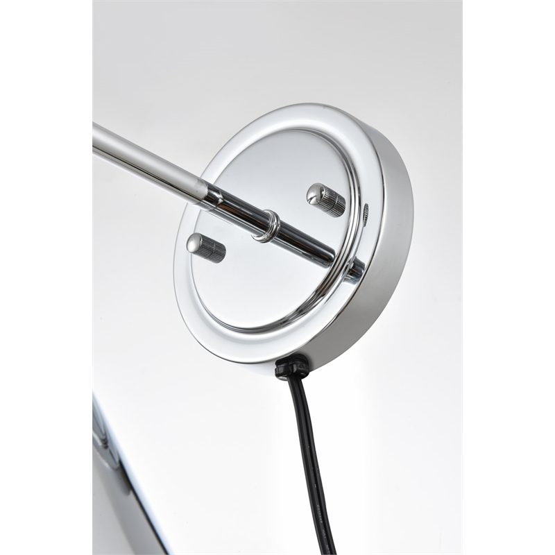 Living District Blaise 1-Light Metal Plug-in Wall Sconce in Chrome