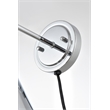 Living District Blaise 1-Light Metal Plug-in Wall Sconce in Chrome