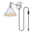 Living District Blaise 1-Light Metal Plug-in Wall Sconce in Chrome