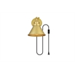 Living District Blaise 1-Light Metal Plug-in Wall Sconce in Brass