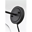 Living District Wesson 1-Light Metal Plug-in Wall Sconce in Black/Clear