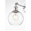 Living District Wesson 1-Light Metal Plug-in Wall Sconce in Chrome/Clear