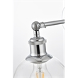 Living District Wesson 1-Light Metal Plug-in Wall Sconce in Chrome/Clear