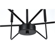 Living District Willa 6-Light Modern Iron Metal Pendant Light in Black