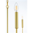 Living District Willa 6-Light Modern Iron Metal Pendant Light in Brass