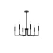 Living District Willa 6-Light Modern Metal Pendant Light in Black