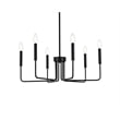 Living District Willa 6-Light Modern Metal Pendant Light in Black