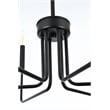 Living District Willa 6-Light Modern Metal Pendant Light in Black
