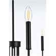 Living District Willa 6-Light Modern Metal Pendant Light in Black