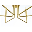Living District Willa 6-Light Modern Metal Pendant Light in Brass