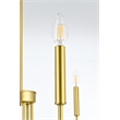 Living District Willa 6-Light Modern Metal Pendant Light in Brass