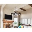 Living District Thora 6-Light Modern Metal Pendant Light in Weathered Black