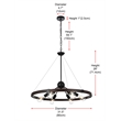 Living District Thora 6-Light Modern Metal Pendant Light in Weathered Black