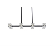 Living District Lyra 8-Light Metal & Glass Pendant Light in Black/Clear
