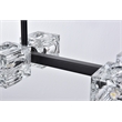 Living District Lyra 8-Light Metal & Glass Pendant Light in Black/Clear