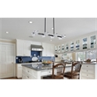 Living District Lyra 8-Light Metal & Glass Pendant Light in Black/Clear