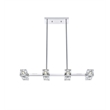 Living District Lyra 8-Light Metal & Glass Pendant Light in Chrome/Clear