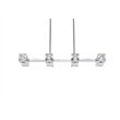 Living District Lyra 8-Light Metal & Glass Pendant Light in Chrome/Clear