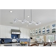 Living District Lyra 8-Light Metal & Glass Pendant Light in Chrome/Clear