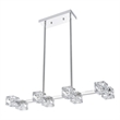 Living District Lyra 8-Light Metal & Glass Pendant Light in Chrome/Clear