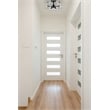 Living District Lyra 6-Light Metal & Glass Flush Mount in Black/Clear