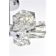Living District Lyra 6-Light Metal & Glass Flush Mount in Chrome/Clear