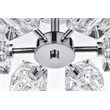 Living District Lyra 6-Light Metal & Glass Flush Mount in Chrome/Clear