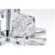 Living District Lyra 6-Light Metal & Glass Flush Mount in Chrome/Clear